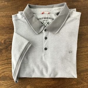 Buffalo David Bitton short sleeve polo. Color gray. Size XXL-Tall
